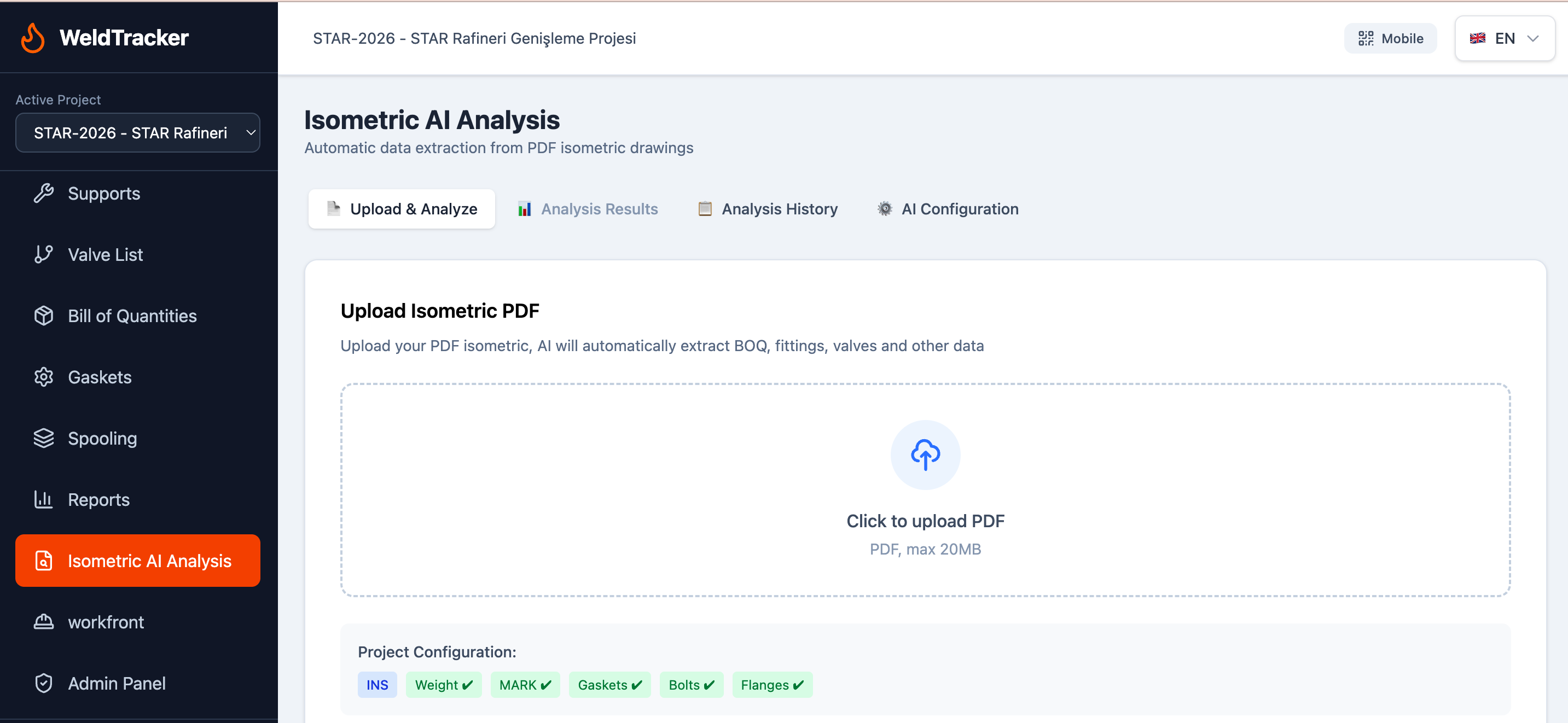 WeldTracker AI Analysis